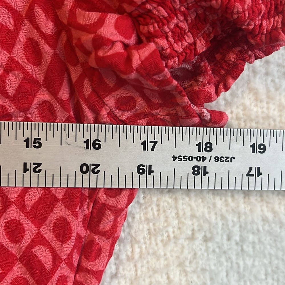Free People Red Puff Sleeve Sundress Womens Small - Picture 3 of 6